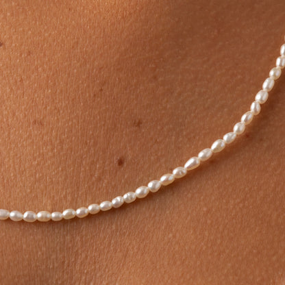 Dorinda Necklace - Real Freshwater Rice Pearls