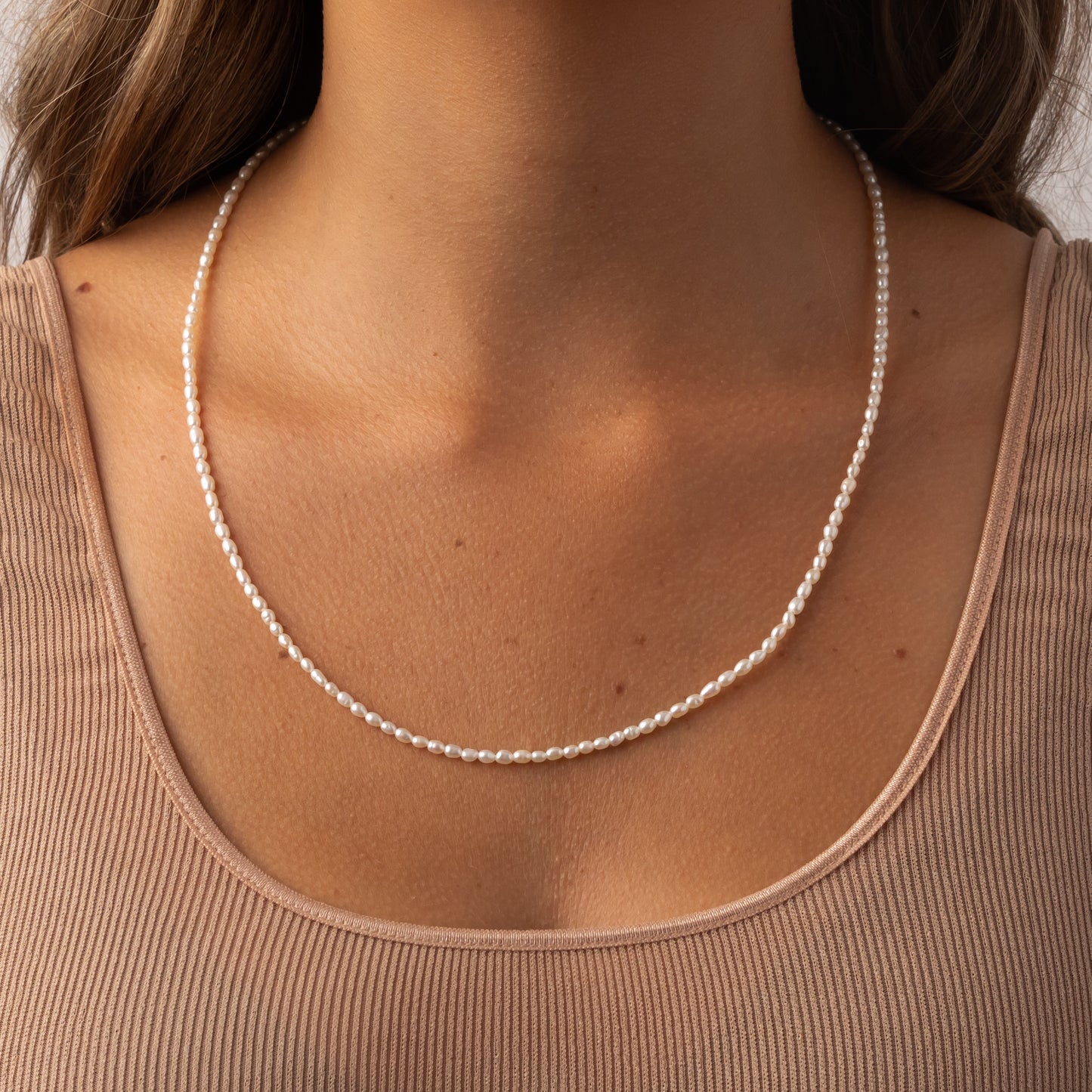 Dorinda Necklace - Real Freshwater Rice Pearls