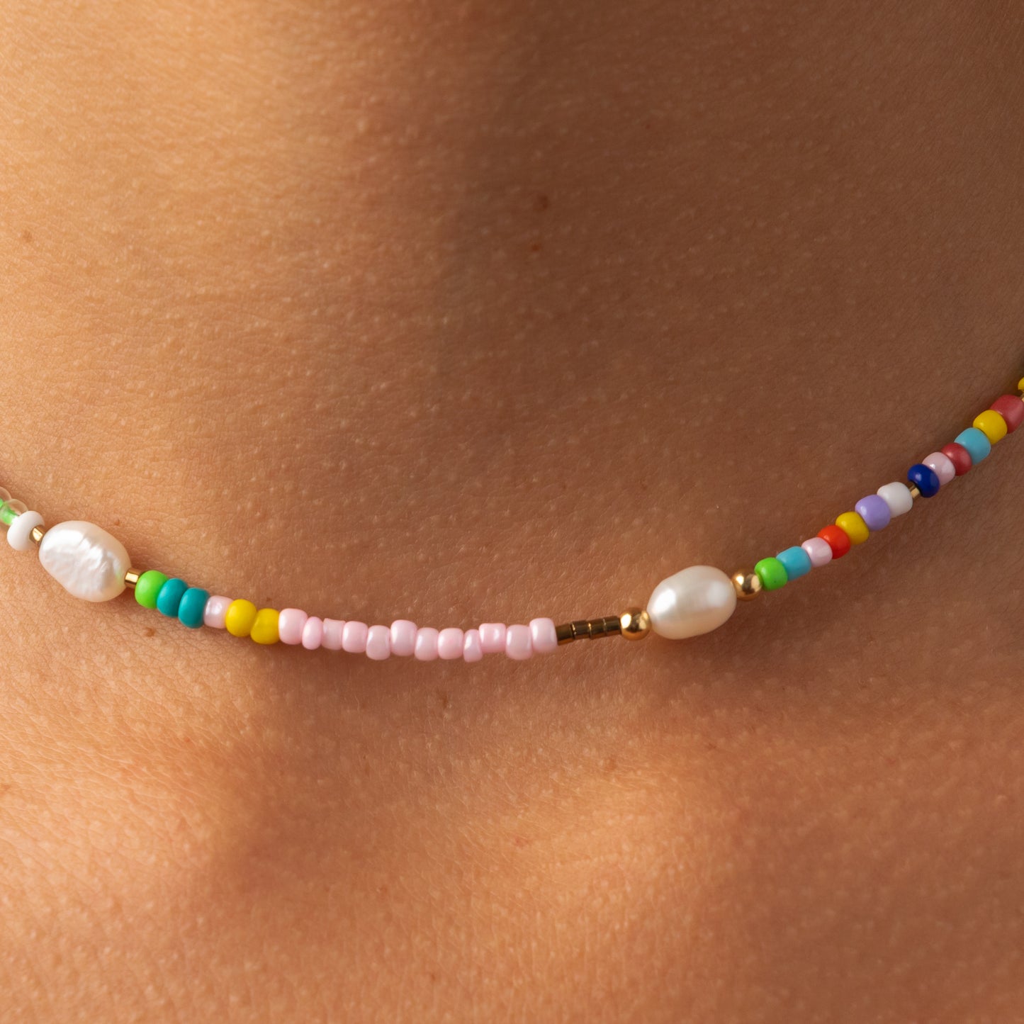 Jolene Necklace - Freshwater Pearls + Beads